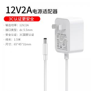 12V2A电源适配器白色